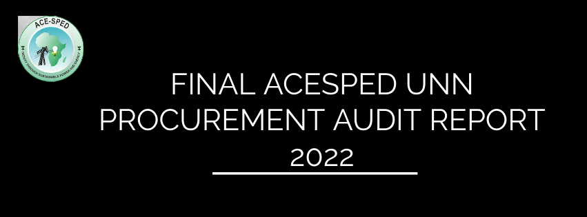 FINAL ACESPED UNN PROCUREMENT AUDIT REPORT 2022